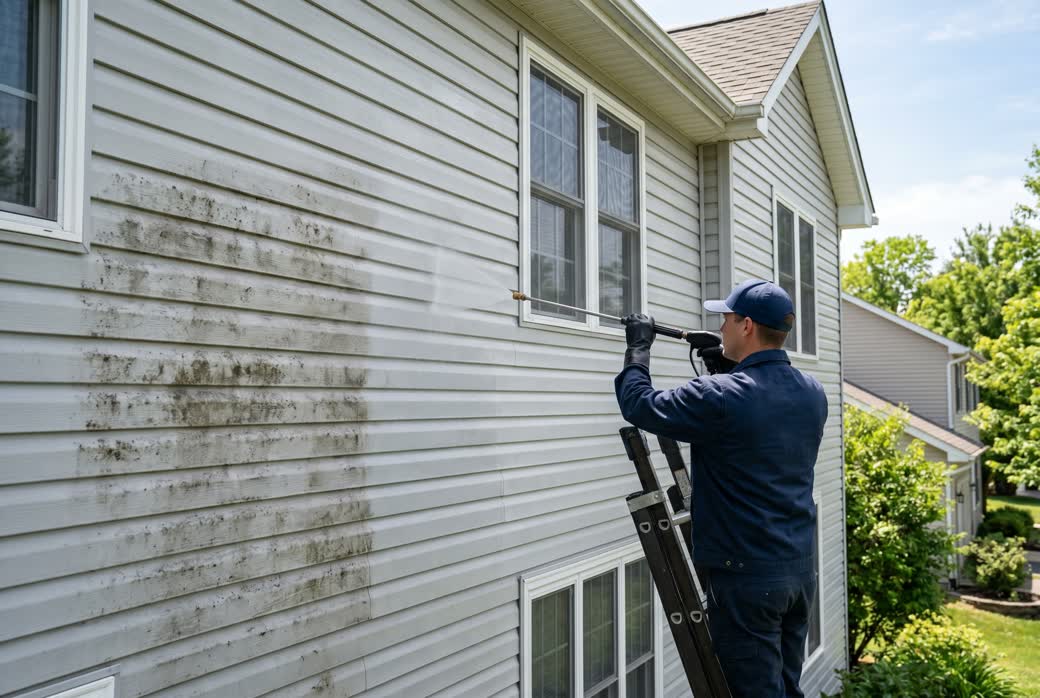 Gutter cleaning and brightening